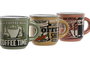 DKD Home Decor Tazas de Gres Vintage Surtidas 120ml