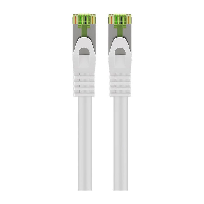 Goobay 61103 Cable de Red Patch Cat 8.1 0.5 m Blanco S/FTP (PiMF), 40 Gb/s, 2000 MHz, RJ45 Macho, GHMT-zertifiziert