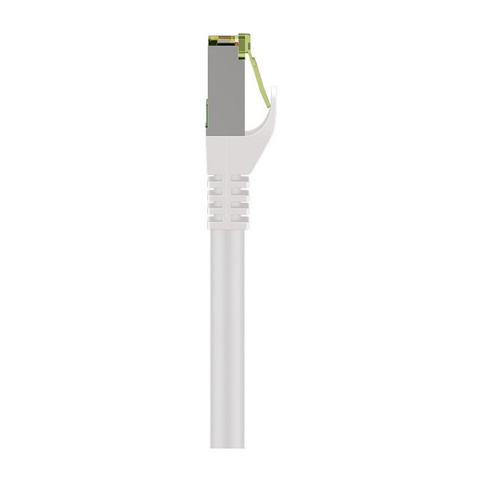 Goobay 61103 Cable de Red Patch Cat 8.1 0.5 m Blanco S/FTP (PiMF), 40 Gb/s, 2000 MHz, RJ45 Macho, GHMT-zertifiziert