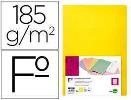 Liderpapel Subcarpeta Folio Amarillo Intenso 180g/m2