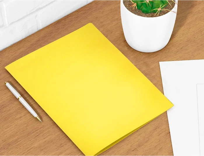 Liderpapel Subcarpeta Folio Amarillo Intenso 180g/m2