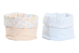DKD Home Decor Cesta de Algodón Bandana Pastel Surtido de 2 Unidades