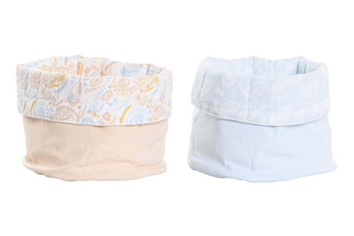DKD Home Decor Cesta de Algodón Bandana Pastel Surtido de 2 Unidades DKD Home Decor Cesta de Algodón Bandana Pastel Surtido de 2 Unidades