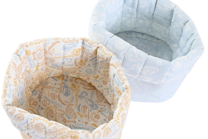 DKD Home Decor Cesta de Algodón Bandana Pastel Surtido de 2 Unidades DKD Home Decor Cesta de Algodón Bandana Pastel Surtido de 2 Unidades