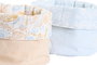 DKD Home Decor Cesta de Algodón Bandana Pastel Surtido de 2 Unidades