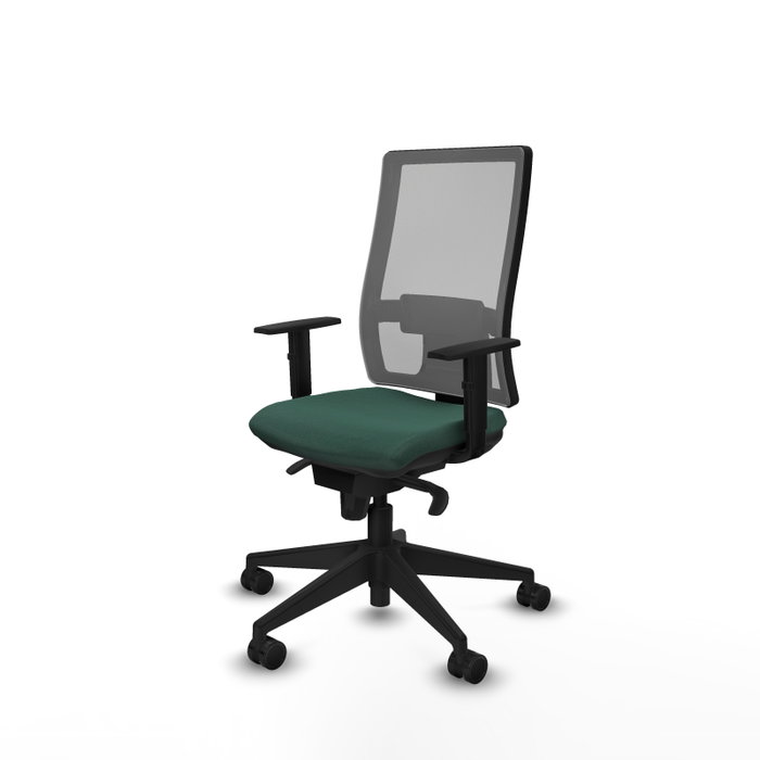 PIQUERAS Y CRESPO Silla de oficina Horna con mecanismo Sincro, Verde botella y Gris PIQUERAS Y CRESPO Silla de oficina Horna con mecanismo Sincro, Verde botella y Gris