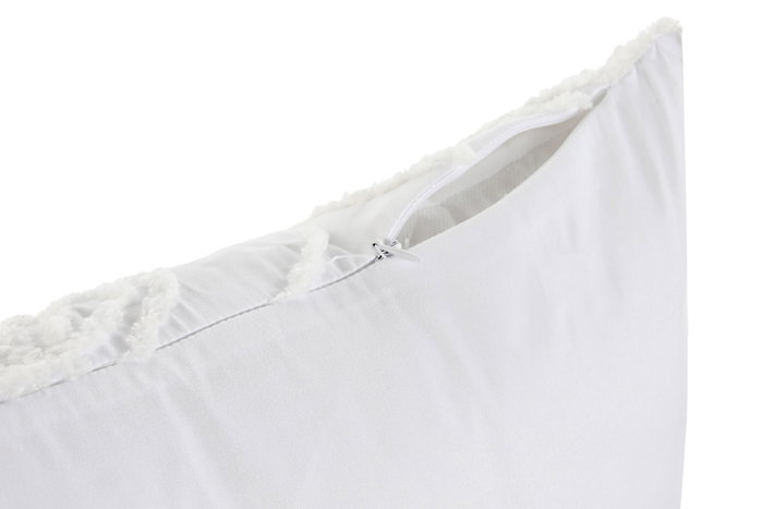 DKD Home Decor Cojín Boho Blanco 45 x 45 cm (2 Unidades) Coord cama 1c24