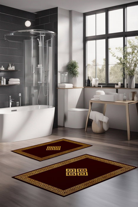 Mijölnir CT-5075 Juego de Alfombrillas de Baño 2 Piezas Suave Antideslizante Antibacteriano 100% Poliéster 40x60cm y 60x100cm Lavable a Máquina Mijölnir CT-5075 Juego de Alfombrillas de Baño 2 Piezas Suave Antideslizante Antibacteriano 100% Poliéster 40x60cm y 60x100cm Lavable a Máquina
