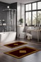 Mijölnir CT-5075 Juego de Alfombrillas de Baño 2 Piezas Suave Antideslizante Antibacteriano 100% Poliéster 40x60cm y 60x100cm Lavable a Máquina