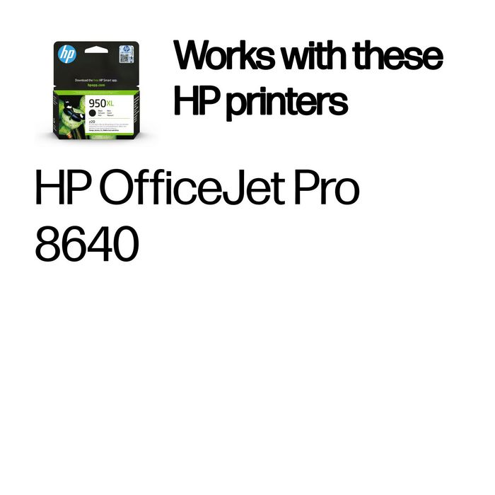 HP 950XL Cartucho de Tinta Negra Original de Alto Rendimiento para Pequeñas Empresas