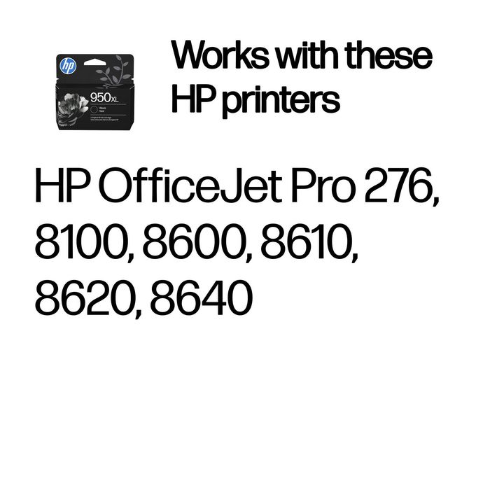 HP 950XL Cartucho de Tinta Negra Original de Alto Rendimiento para Pequeñas Empresas