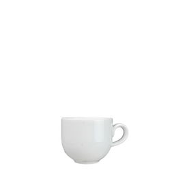 SUMMA Taza de Porcelana SIRA, Capacidad 10 cl (0.1 L) para Café Moca, 6 cm de Diámetro, Blanco, Apta Lavavajillas (Set de 6)