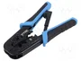 Lanberg NT-0201 Crimpadora y Pelacables RJ9/RJ11/RJ12/RJ45 Azul y Negro