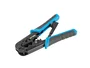 Lanberg NT-0201 Crimpadora Herramienta para Conectores RJ9/RJ11/RJ12/RJ45 con Pelacables, Color Azul y Negro