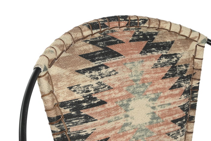 DKD Home Decor Silla Kilim y Metal Multicolor 76 x 76 x 63 cm