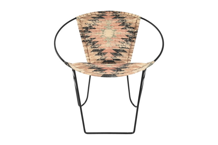 DKD Home Decor Silla Kilim y Metal Multicolor 76 x 76 x 63 cm