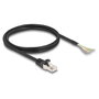 DeLOCK Cable RJ50 macho a extremos abiertos S/FTP 1 m Negro