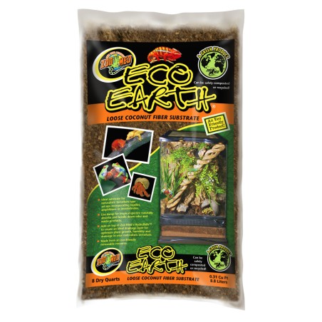 ZooMed Eco Earth Sustrato de Fibra de Coco Natural para Reptiles y Anfibios, 8,8 L ZooMed Eco Earth Sustrato de Fibra de Coco Natural para Reptiles y Anfibios, 8,8 L