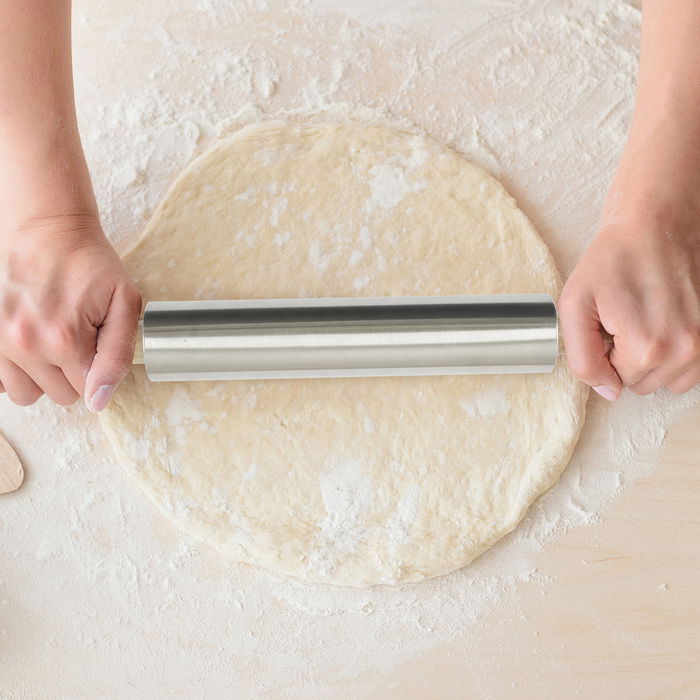 Lily Cook Rodillo de Acero Inoxidable para Repostería, Altura 42 cm, Diámetro 5 cm