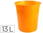 Q-connect Papelera Plástico Naranja Translucido 13 Litros 275x285 mm
