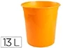 Q-connect Papelera Plástico Naranja Translucido 13 Litros 275x285 mm