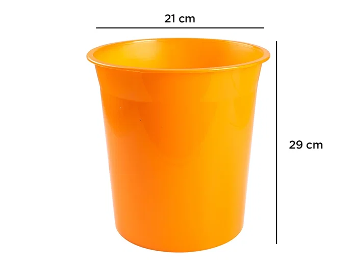 Q-connect Papelera Plástico Naranja Translucido 13 Litros 275x285 mm