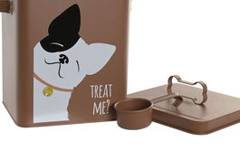 DKD Home Decor Bote Basicos, Botes de Metal Terracota para Comida de Perro, 5.7L Capacidad, 6 Unidades, Dimensiones 16.4 x 27 x 22.4 cm
