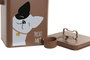 DKD Home Decor Bote de Metal para Comida de Perro, 5.7l, Terracota