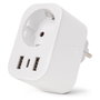 ENTAC Adaptador de enchufe WIFI con 1 toma y 3 puertos USB (2x USB-A/1x USB-C)