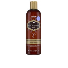 HASK Acondicionador Hidratante Aceite de Macadamia para Cabello Seco y Dañado, Desenreda y Nutre, 355 ml