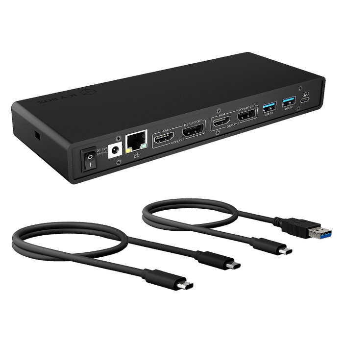 ICY BOX IB-DK2245AC Docking Station con salida de vídeo