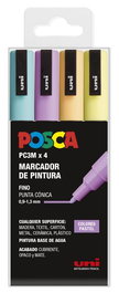 Marcador T.Opaca No Perm. Uni Posca 0.9-1.3Mm (Pc-3M) Pastel Estuche De 4