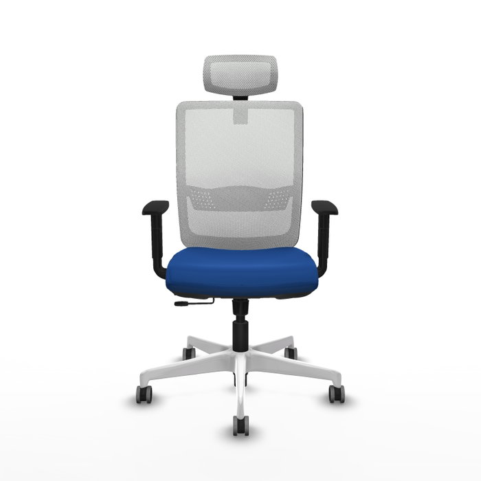 PIQUERAS Y CRESPO Silla de oficina Haches Azul y Blanco