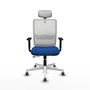 PIQUERAS Y CRESPO Silla de oficina Haches Azul y Blanco