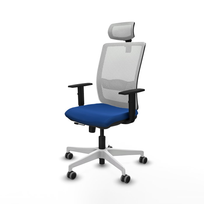 PIQUERAS Y CRESPO Silla de oficina Haches Azul y Blanco