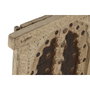 DKD Home Decor Decoración de Pared Ventana en Teca y Hierro Beige
