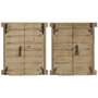 DKD Home Decor Decoración de Pared Ventana en Teca y Hierro Beige