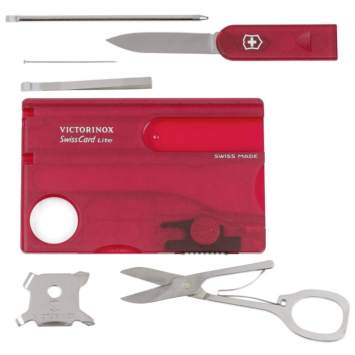 VICTORINOX SWISSCARD LITE rojo transparente VICTORINOX SWISSCARD LITE rojo transparente