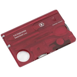 VICTORINOX SWISSCARD LITE rojo transparente