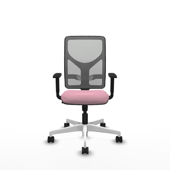 PIQUERAS Y CRESPO Silla de oficina Motilla con mecanismo Sincro, Rosa y Gris