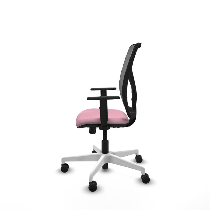 PIQUERAS Y CRESPO Silla de oficina Motilla con mecanismo Sincro, Rosa y Gris