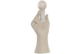 DKD Home Decor Lámpara de sobremesa de resina diseño mano blanco