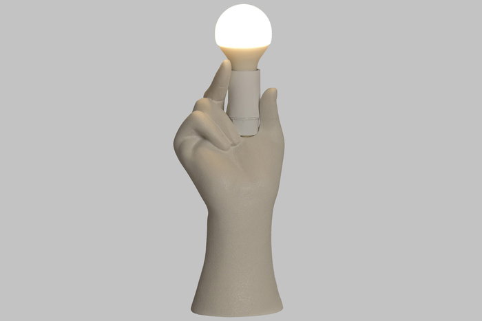 DKD Home Decor Lámpara de sobremesa de resina diseño mano blanco