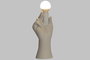 DKD Home Decor Lámpara de sobremesa de resina diseño mano blanco