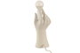 DKD Home Decor Lámpara de sobremesa de resina diseño mano blanco
