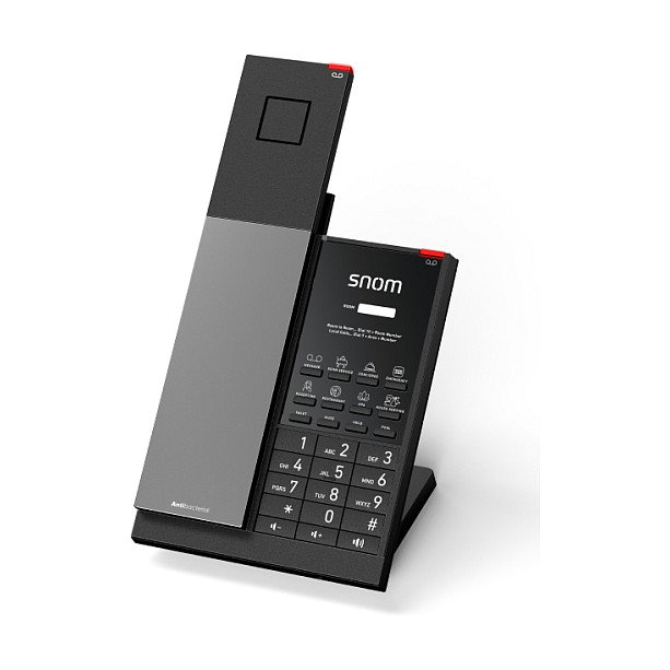 Snom DECT HD351W Teléfono IP Inalámbrico Negro Antibacteriano para Hoteles Snom DECT HD351W Teléfono IP Inalámbrico Negro Antibacteriano para Hoteles