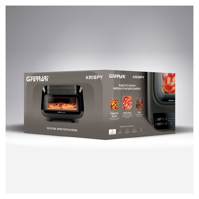 G3 Ferrari Krispy 1022500 Horno para Pizza Negro Digital 380°C 13 L G3 Ferrari Krispy 1022500 Horno para Pizza Negro Digital 380°C 13 L