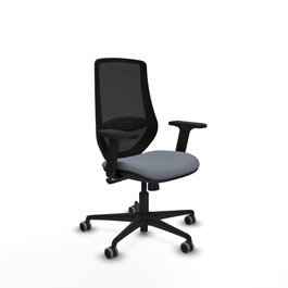 PIQUERAS Y CRESPO Silla de oficina Mardos con mecanismo Sincro, Gris y Negro