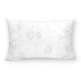 Funda de almohada Peppa Pig Gris Multicolor 175 Hilos 30 x 50 cm 100 % algodón