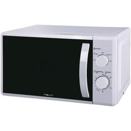 Nevir Microondas Compacto Nvr-6226 M 20 Litros 700W con Plato Giratorio, 5 Niveles de Potencia y Función Descongelar, Temporizador Mecánico 35 min